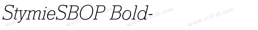 StymieSBOP Bold字体转换